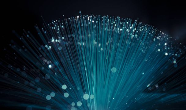Fibre, fiber optic showing data or internet communication concept - Foto, afbeelding
