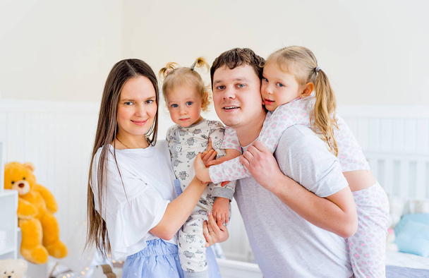 Joyful family spending time together at home - Zdjęcie, obraz