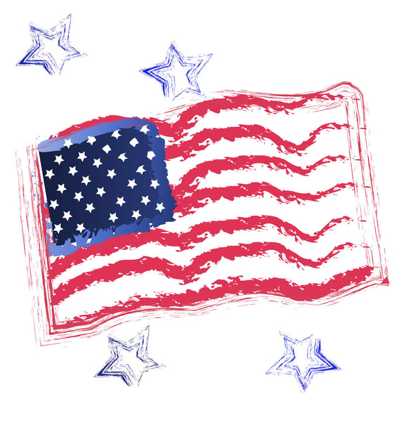 drapeau des États-Unis et icône étoiles
 - Vecteur, image