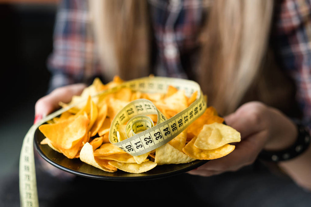 fast food snack weight bad nutrition habits chips - Photo, image