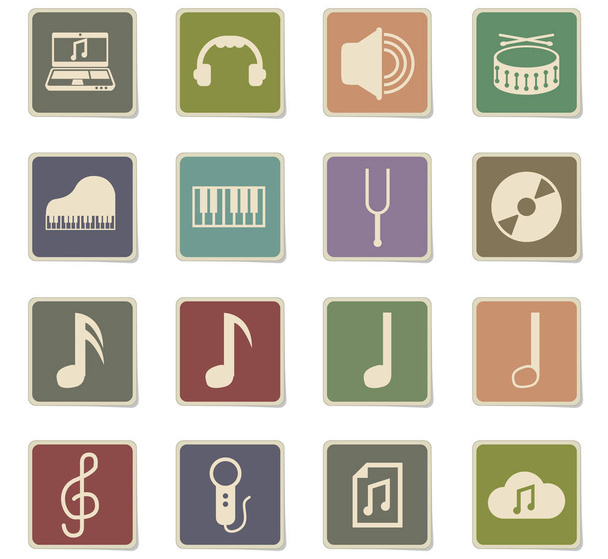 music icon set - Vetor, Imagem