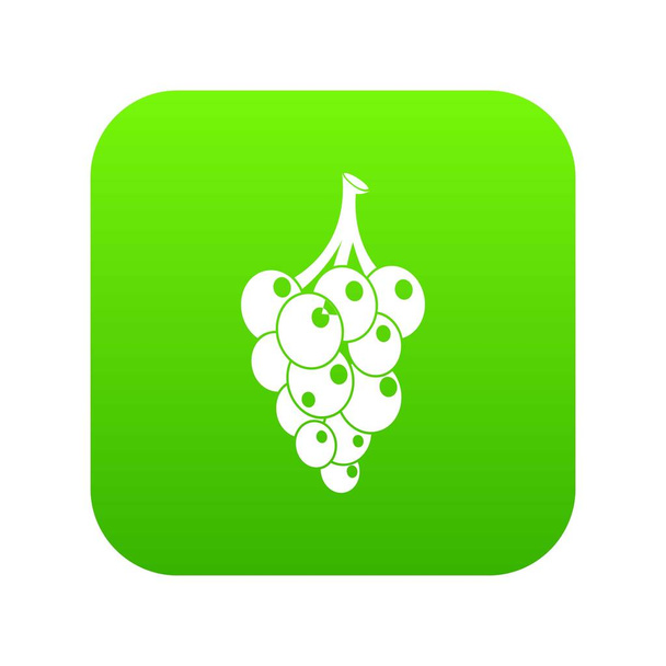 Grape icon green vector - Vector, Imagen