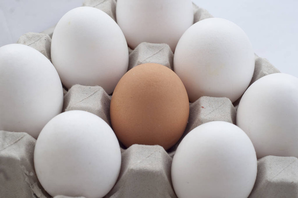 ftresh farm eggs on white - 写真・画像