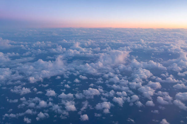 Sunset sky from the airplane window - Zdjęcie, obraz