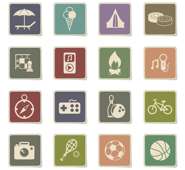 conjunto de iconos de ocio
 - Vector, imagen