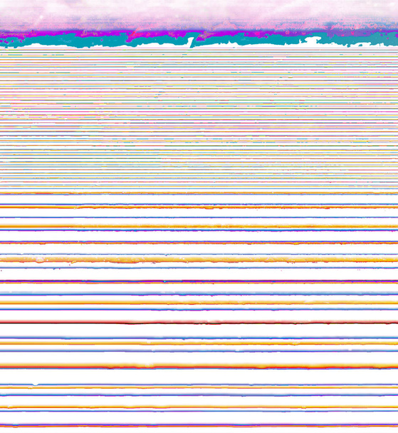 horizontale mehrfarbige Streifen unterschiedlicher Breite, breite Streifen in türkisfarbener und lila Farbe oben in der Abbildung - Foto, Bild