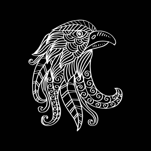 Hand Drawn head of eagle. Hand drawing illustration - Photo, Image