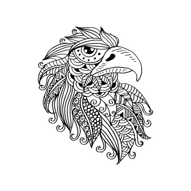 Hand Drawn head of eagle. Hand drawing illustration. - Photo, Image