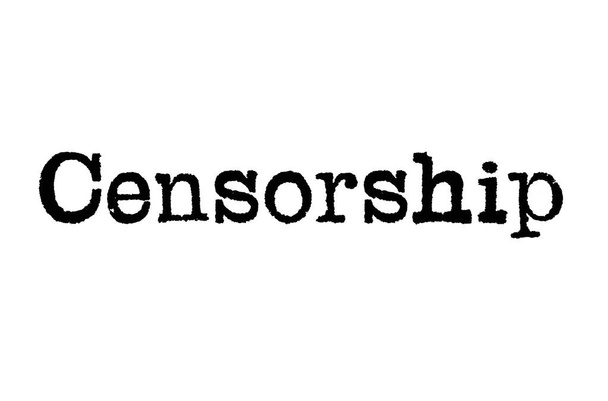 Le mot Censure d'une machine à écrire sur fond blanc
 - Photo, image