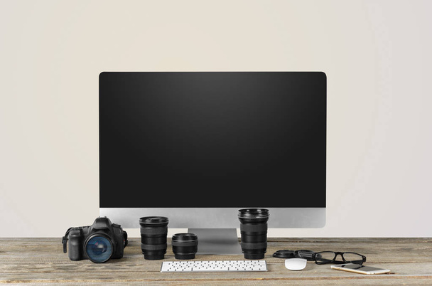 photographer work station, work space - Photo, Image
