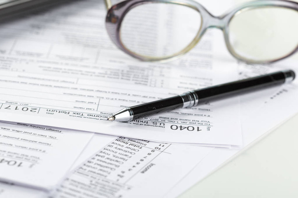 Tax forms, close up - Fotoğraf, Görsel