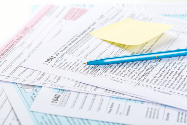 Tax forms, close up - Foto, imagen