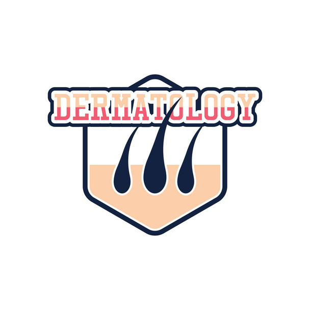 dermatologist logo for doctor or clinic, vector illustration - Vetor, Imagem