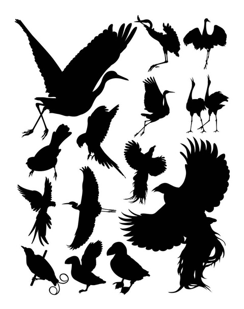 Silhouet van vogels. Goed gebruik voor symbool, logo, web pictogram, mascot, teken of elke gewenste ontwerp. - Vector, afbeelding
