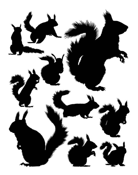 Squirrel silhouette. Good use for symbol, logo, web icon, mascot, sign, or any design you want. - Vector, Image