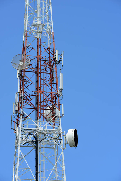 Large Communication tower against sky - Photo, Image