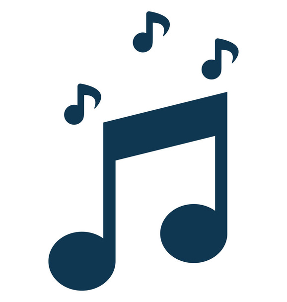 Музыкальная нота Векторная икона
 - Вектор,изображение
