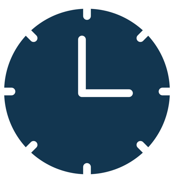Relógio Glyph Vector Ícone editável
 - Vetor, Imagem