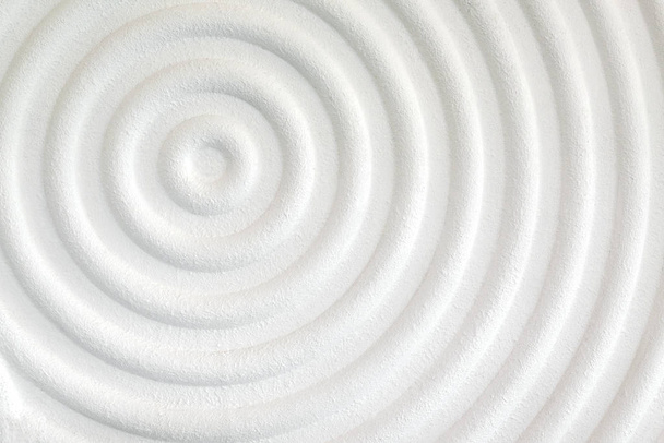 Decorative white cement wall background of abstract waves. - Photo, Image