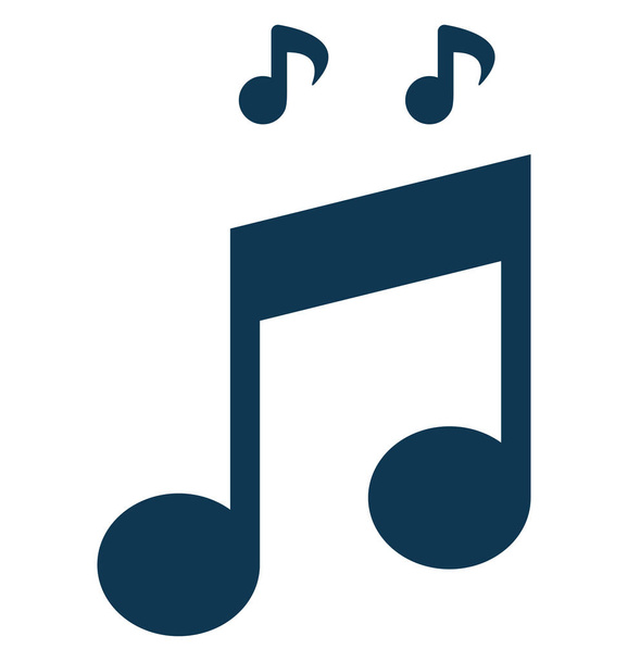 Музыкальная нота Векторная икона
 - Вектор,изображение