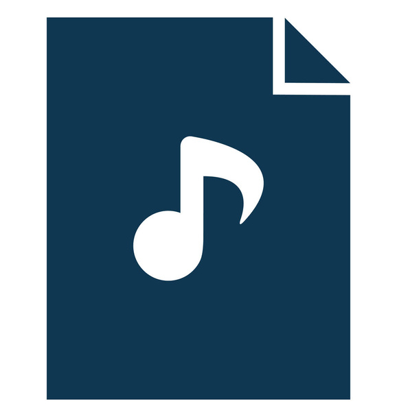 Fichier Musique Glyphe vectoriel Icône modifiable
 - Vecteur, image