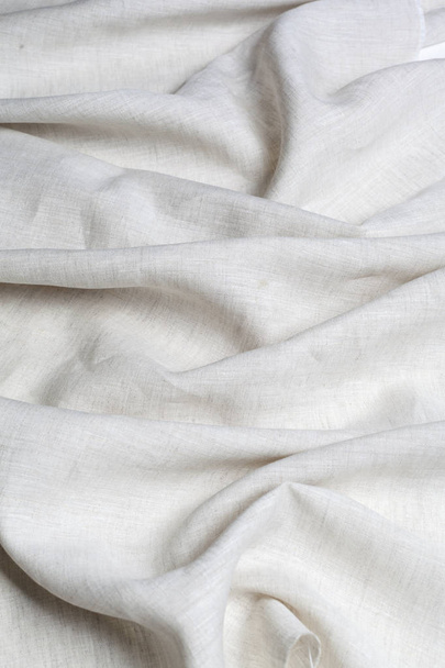 White linen canvas textured background - Foto, Bild