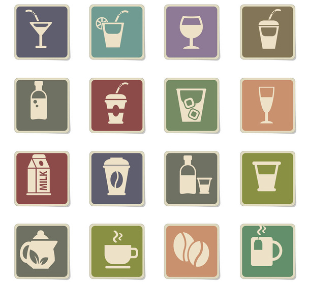 drinks icon set - Vector, Image