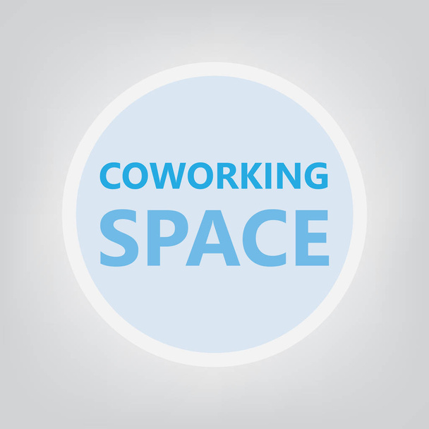 coworking space concept-vector illustratie - Vector, afbeelding