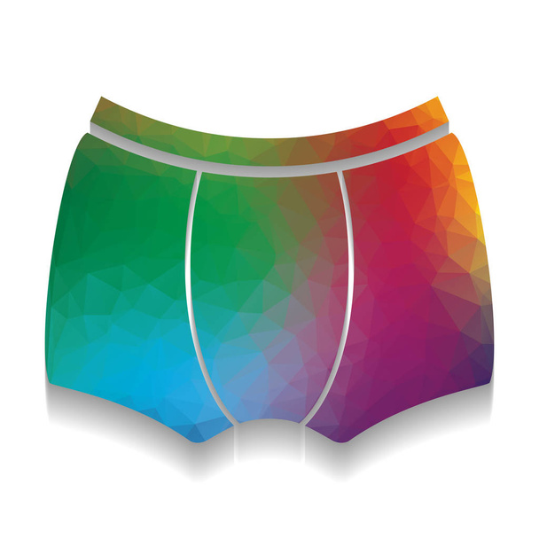 Mans underwear sign. Vector. Colorful icon with bright texture  - Vector, Image