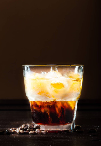 cocktail with tequila over dark background  - Foto, Imagen