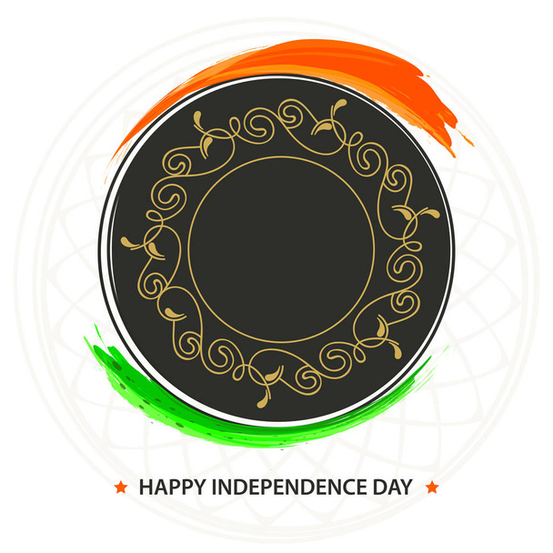 Feliz dia da independência da Índia festival com elegante tema da bandeira indiana, Bom conceito, Projeto de cartão de saudação bonita e ilustração vetorial de fundo
. - Vetor, Imagem