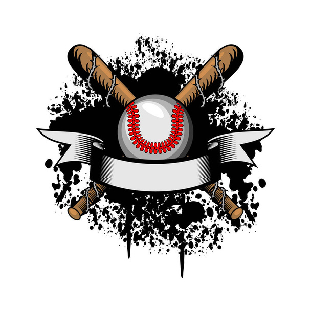 Logo de l'équipe de baseball avec illustration vectorielle de modèle de bannière
 - Vecteur, image