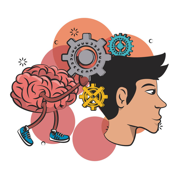 Mind and brain power concept - Vector, Image