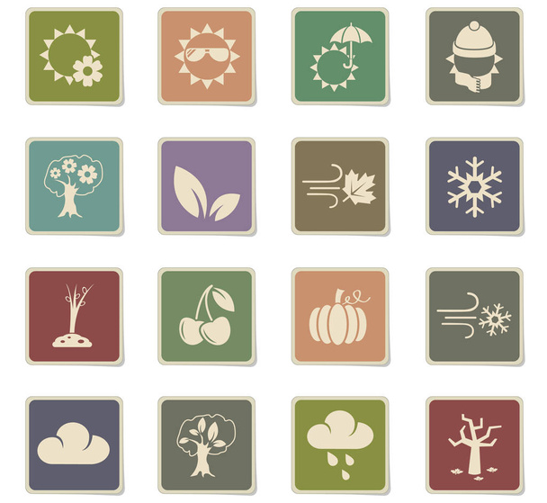 seasons icon set - Vector, Image