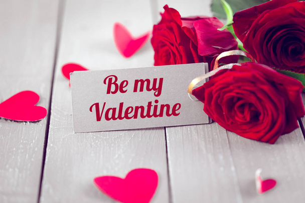 Happy Valentine's day beautiful greeting card  - Фото, зображення