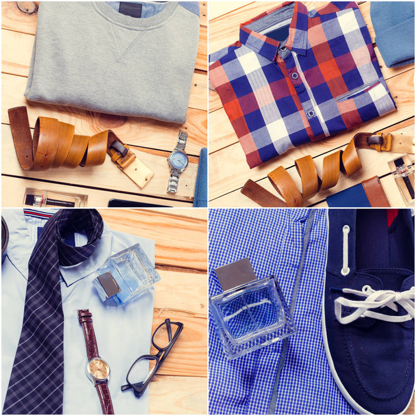collage of men's clothing - Fotoğraf, Görsel