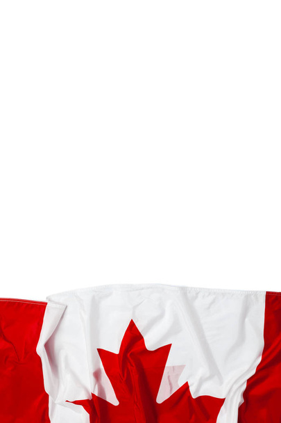 Canada waving flag isolated on white background  - Фото, изображение