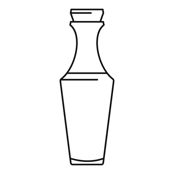 Glass bottle icon, outline style - Vecteur, image