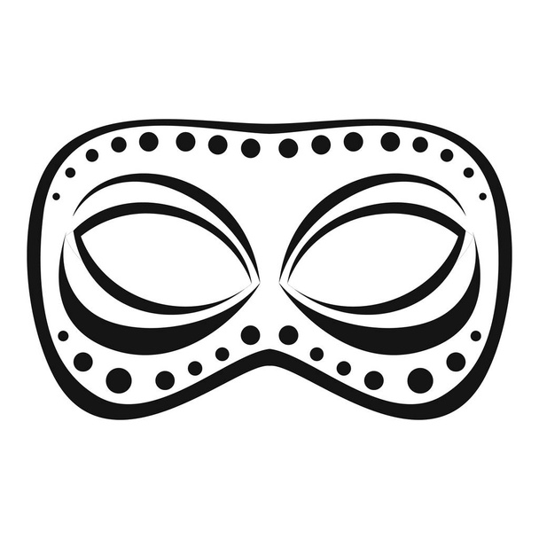 Festive night mask icon, simple style - ベクター画像