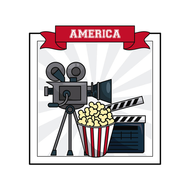 Spojené státy americké filmy a zábavu - Vektor, obrázek