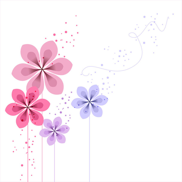 Vector background with pastel flowers. EPS 10.  - Vetor, Imagem