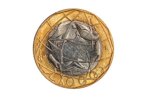 Moneta tysięcy lirów włoskich - Zdjęcie, obraz