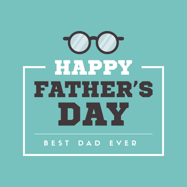 Happy father day greeting card vector illustration - Vector, imagen
