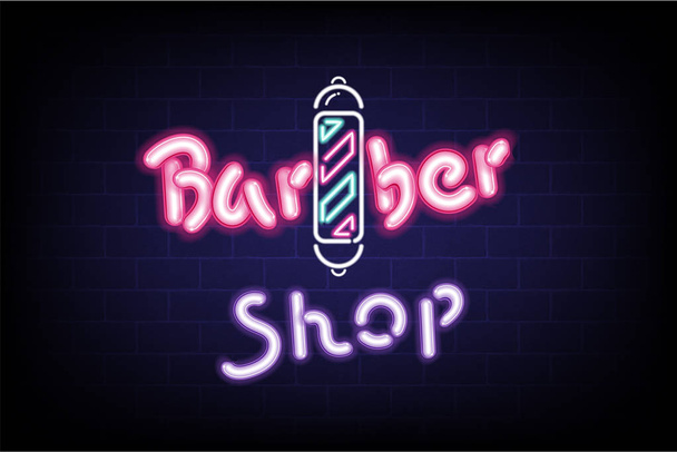 Affichage Barbershop publicité de la conception de l'enseigne et brosse icône., Illustration
 - Photo, image