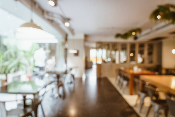 abstract blur and defocused in cafe restaurant for background - vintage filter - Zdjęcie, obraz