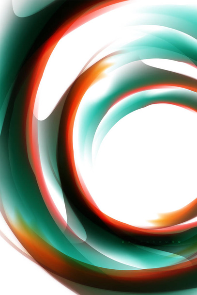 Holographic fluid colors flow, colorful liquid mixing colours motion concept - Vector, Image