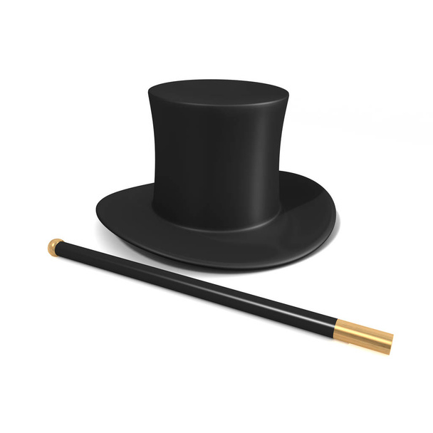 3d візуалізація палички і капелюха фокусників
 - Фото, зображення