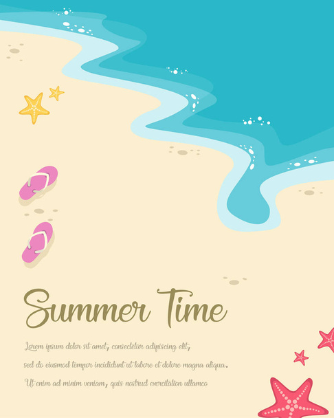 Boldog nyári nap poszter stílus vektoros illusztráció - Vektor, kép