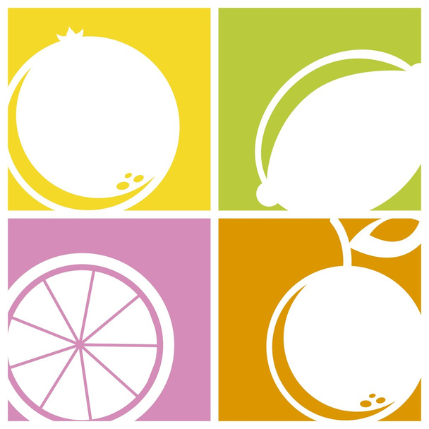 citrus icons - Vector, Image