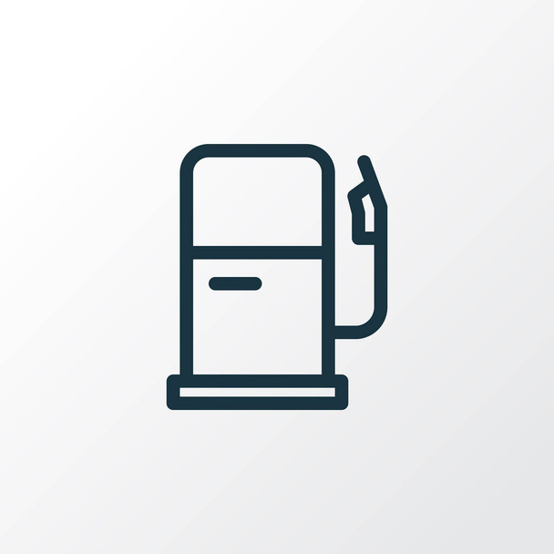Simbolo linea icona stazione di servizio. Elemento benzina isolato di qualità premium in stile trendy. - Vettoriali, immagini